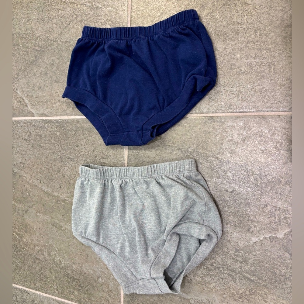 2 baby/toddler girl bloomer shorts, 18mo size, Cat & Jack, navy and grey